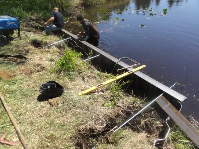 How to Build a Seawall on a Pond