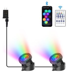 CREPOW RGB Underwater Pond Lights