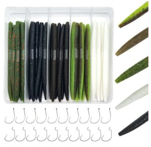 SANTKOL Rubber Worms for Bass