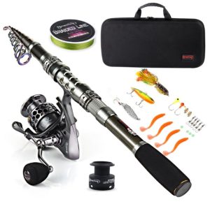 Sougayilang Travel Fishing Rod Reel Combo