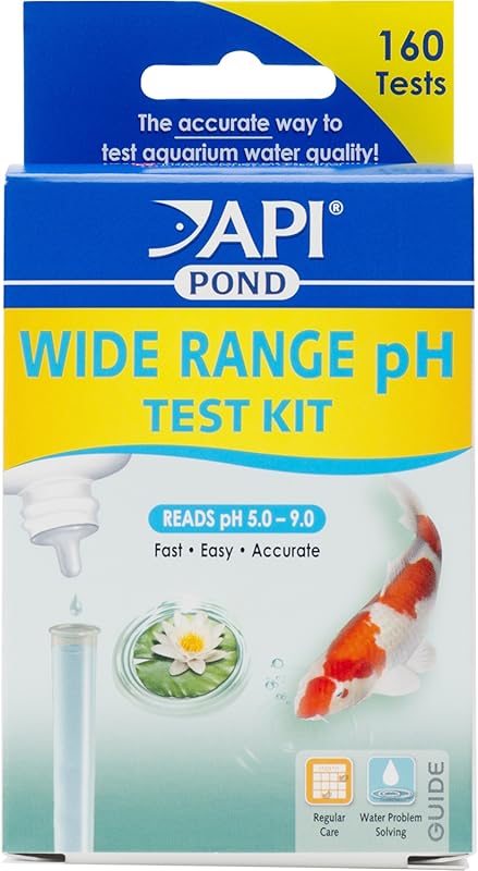 API Pond Wide Range pH Test Kit 160 Tests for Precise Pond Water pH Le