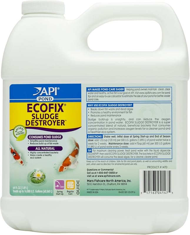 API Pond EcoFix Sludge Destroyer Natural Bacteria Cleaner Remover for 