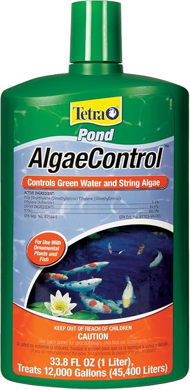 TetraPond 33.8 oz Algae Control Treatment Safe for Fish Plants Keeps P