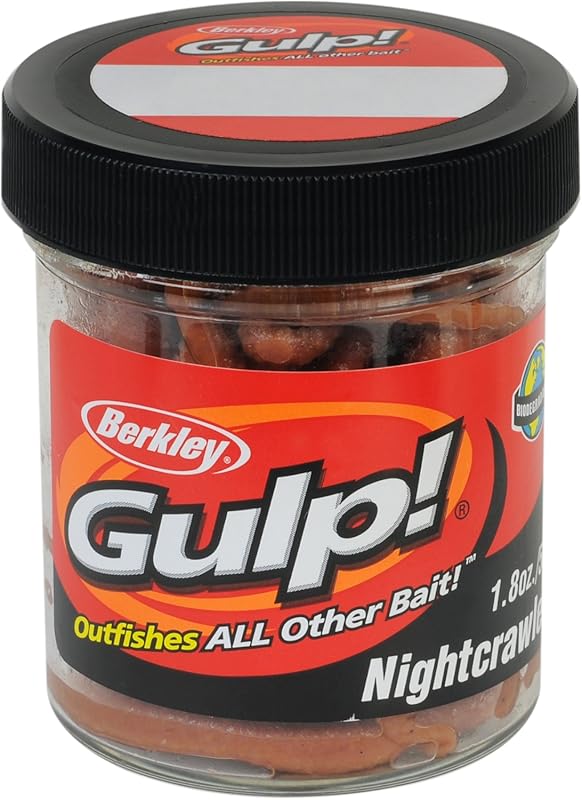 Berkley Gulp! Extruded Nightcrawler Natural 6-Inch Soft Worms for Bass