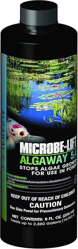 MICROBE-LIFT Algaway 5.4 ALGA08 8 oz: Safe Algae Control for Koi, Gold