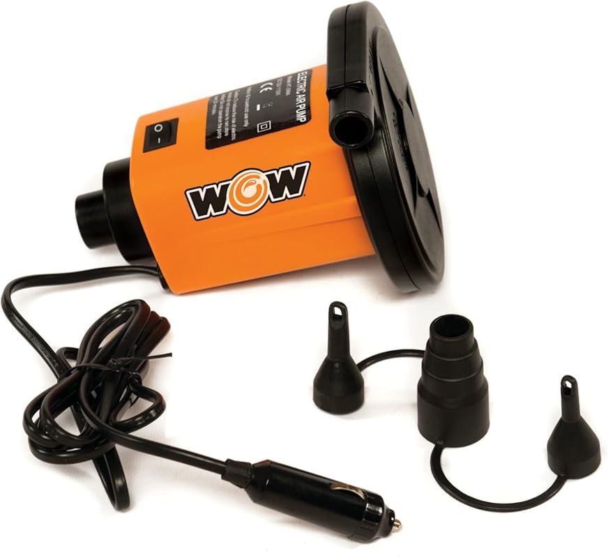 WOW Sports Electric Air Inflator for Inflatables Towables with DC Adap