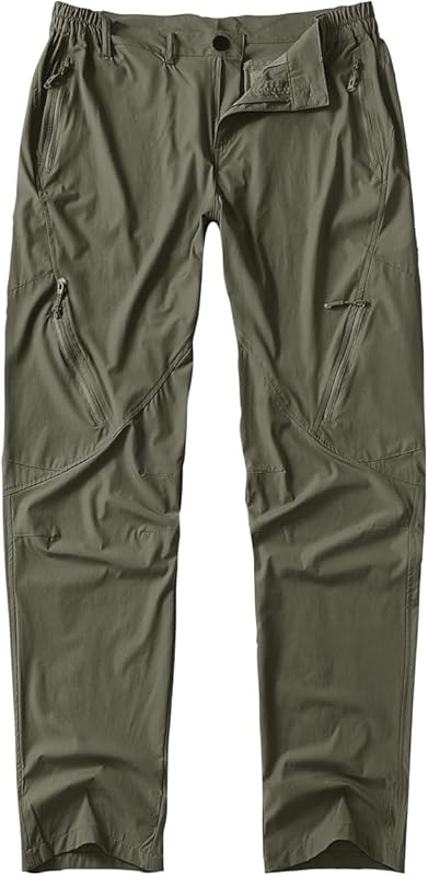 Postropaky Men's Quick Dry Lightweight Waterproof Hiking Pants Stretch