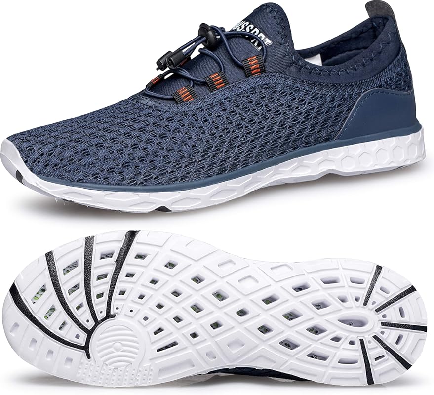 DOUSSPRT Men's Quick-Drying Sports Aqua Water Shoes for Beach Swimming