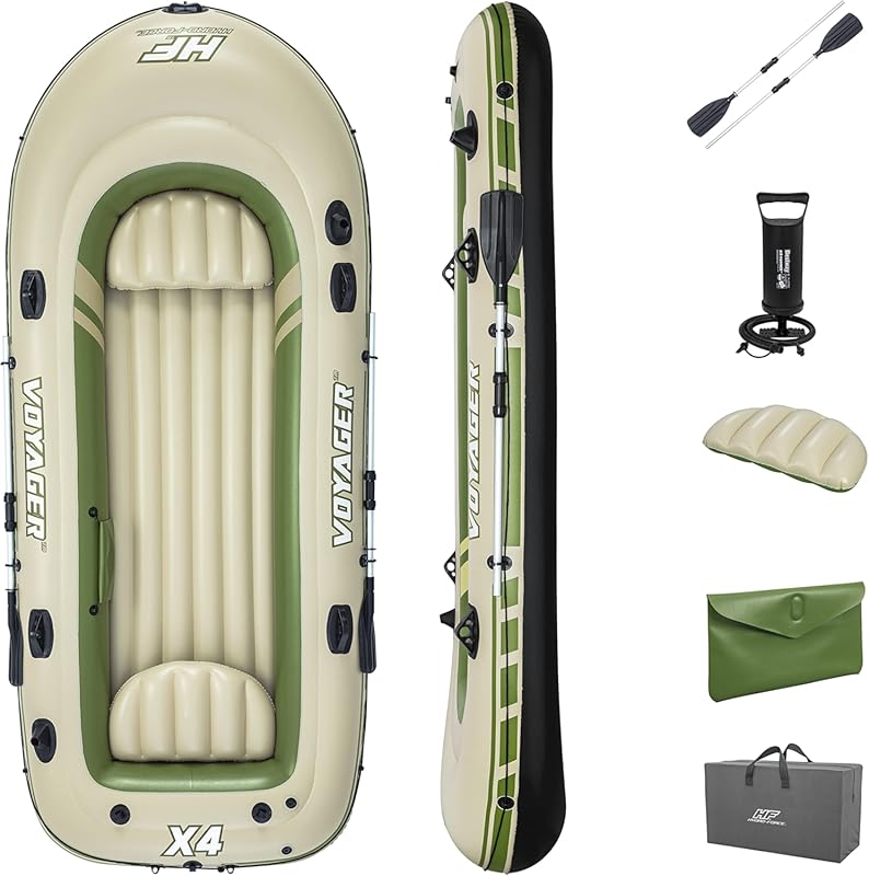 Bestway Hydro-Force Inflatable Raft Set for Kids, Adults, Lakes, Ponds