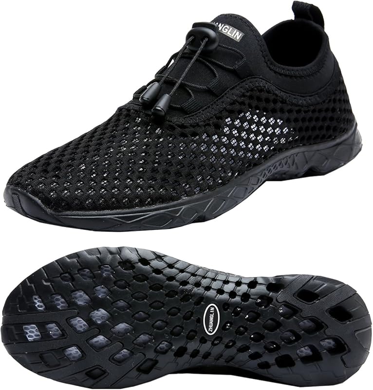 Men's Quick-Drying Aqua Water Shoes with 3-Second Drainage for All-Ter