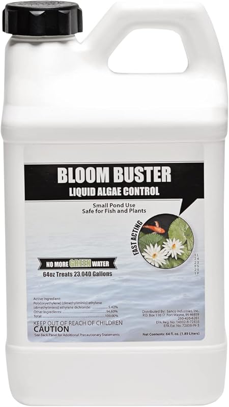 Bloom Buster 64oz Pond Algae Control Fast Acting Algaecide - Safe for 