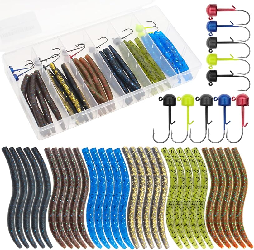 Senko Worms 40/133pcs Soft Plastic Bass Fishing Lures Crawfish Wacky C