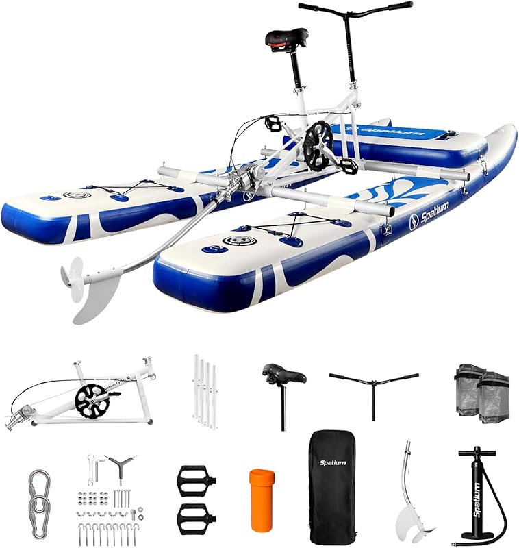 Spatium Inflatable SUP Water Bike 1-Person Pedal Fishing Kayak Paddle 