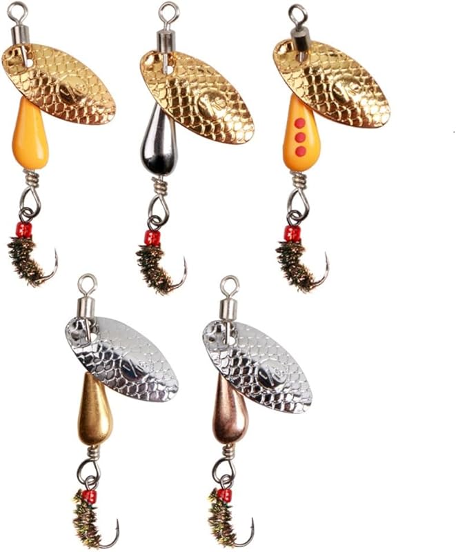 Brass Trout Spinners Fly Fishing Lures for Bass Salmon Pike Smallmouth