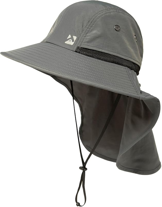 Oversized XL XXL Men's Sun Hat Big Head Neck Flap Waterproof UPF50+ Wi