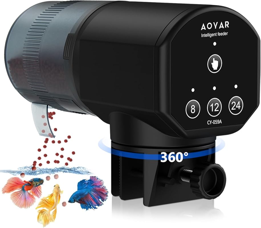 200ml Automatic Fish Feeder Dispenser for Aquarium Tanks with Battery 