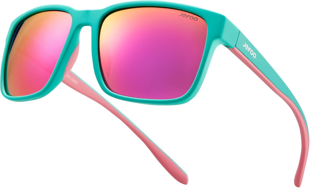 Jefoo Polarized Fishing Sunglasses for Men Women Lightweight UV Protec