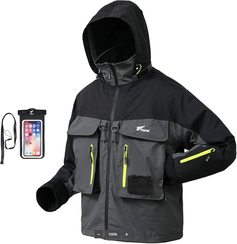 Breathable Waterproof 8 Fans Fishing Wading Jackets Rain Gear for Men