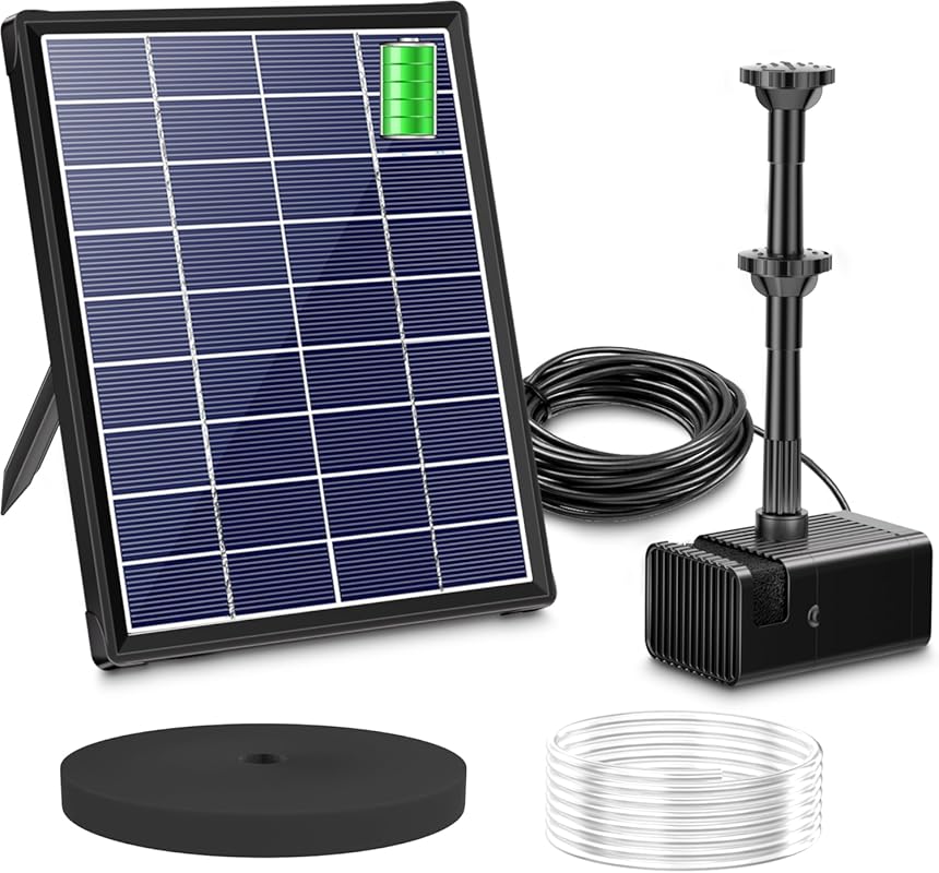 best solar powered fountain pumps with battery backup