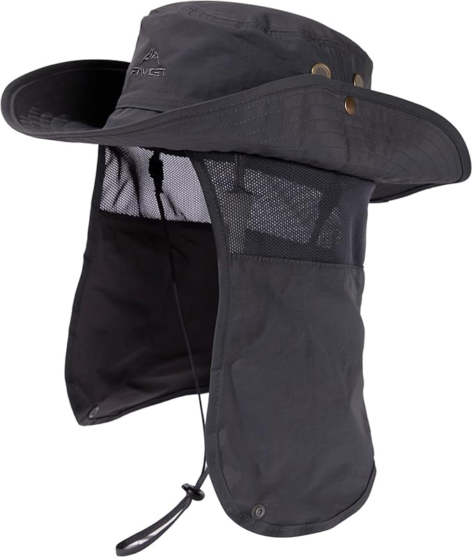 Comhats Oversized XL XXL Waterproof UPF50+ Neck Flap Wide Brim Packabl