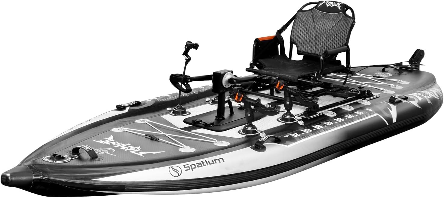 1-Person Inflatable Sit-on-Top Pedal Drive Fishing Kayak for Adults Yo