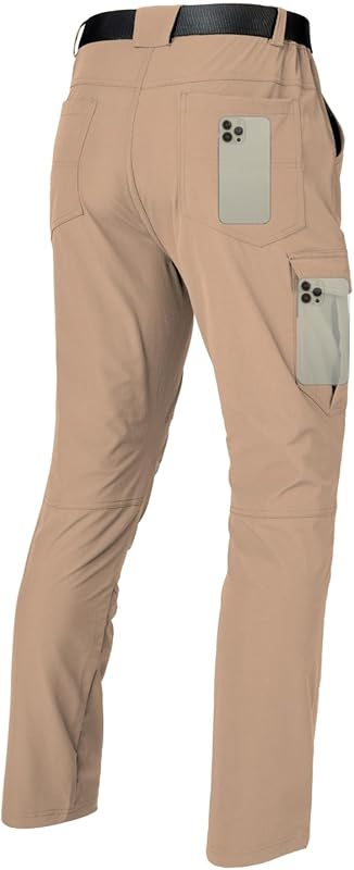 Men's Lightweight Waterproof Cargo Hiking Pants - Quick Dry Tactical f