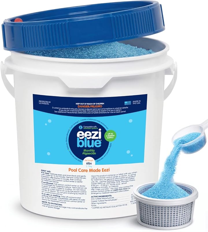 Eeziblue Monthly Algaecide for Inground Above Ground Pools - Prevents 