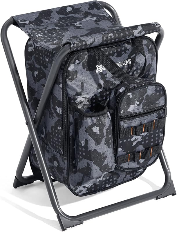 X Strike Backpack Fishing Chair with Cooler Bag Foldable 350 lbs Campi