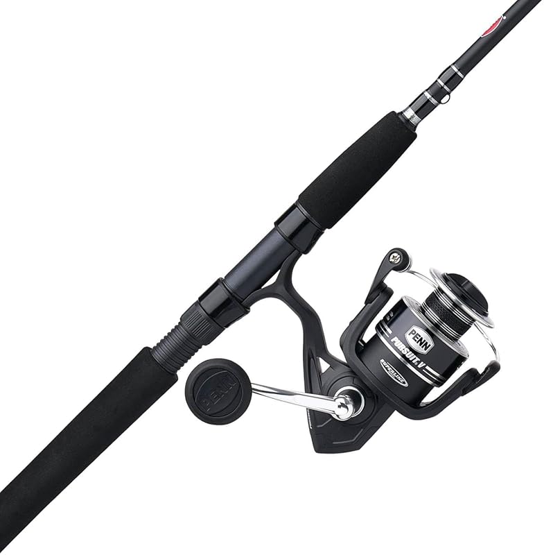 PENN Pursuit V Spinning Reel: HT-100 Carbon Drag, Full Metal Body, Sup