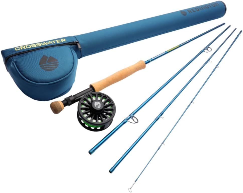 Redington Crosswater Fly Fishing Outfit: 4-Piece Rod, Reel, Rio Mainst