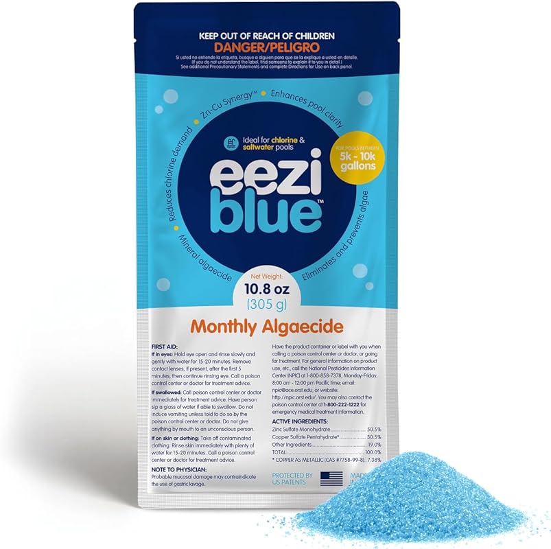 Effective Monthly Algaecide for Inground Above Ground Pools 5000-10000