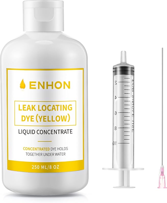 Enhon Pool Leak Detection Dye Kit, 8 oz Dye with Precision Applicators