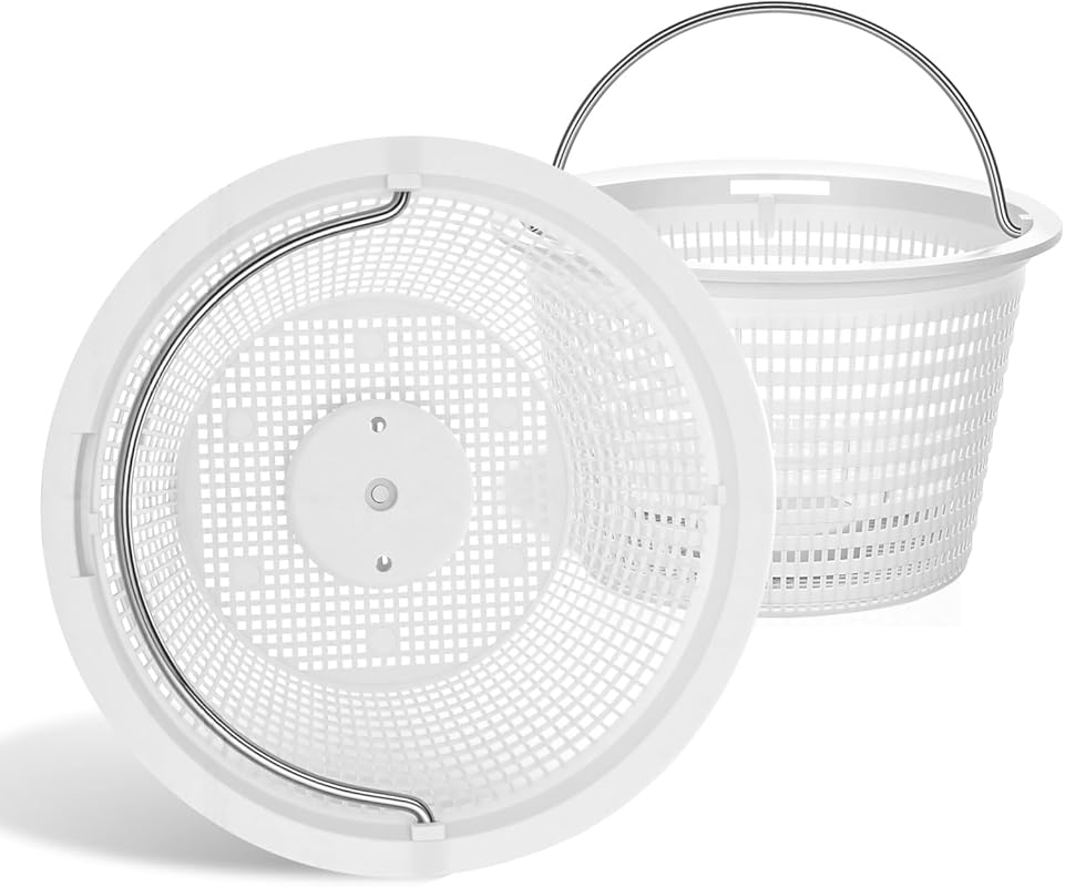 2-Pack Weighted Heavy Duty Skimmer Baskets for Inground Pools, 316 Sta