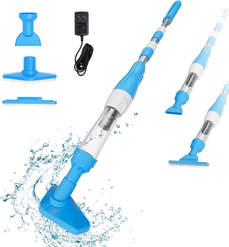 3-in-1 Cordless Rechargeable Handheld Pool Vacuum for Spas, Hot Tubs &