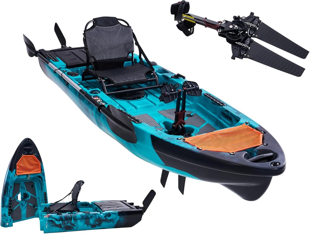 Albott Modular Fishing Kayak with Drive System, Durable HDPE, 420lbs C