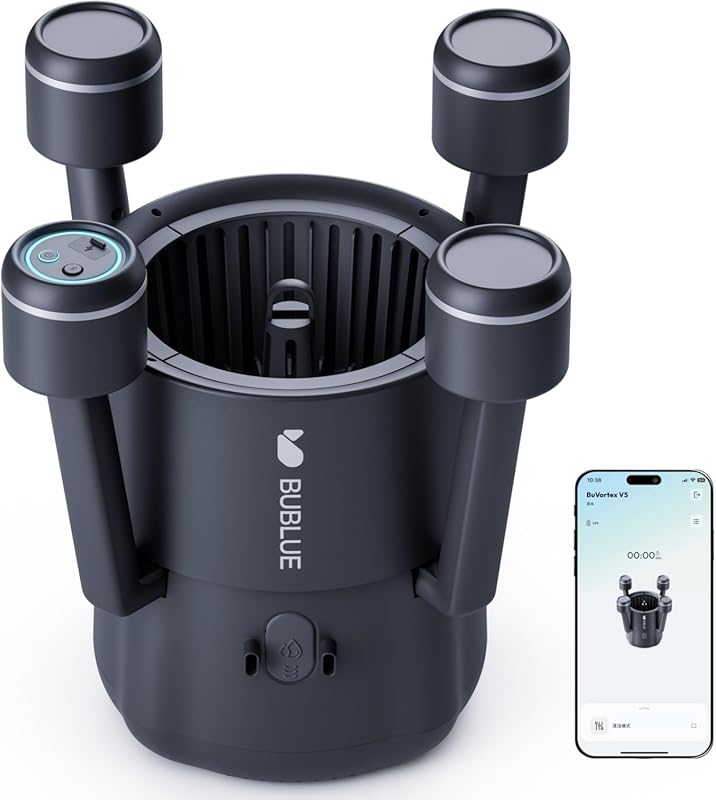 2026 Upgraded BUBLUE BuVortex V5 Pool Skimmer Robot App Control, 5L Fi