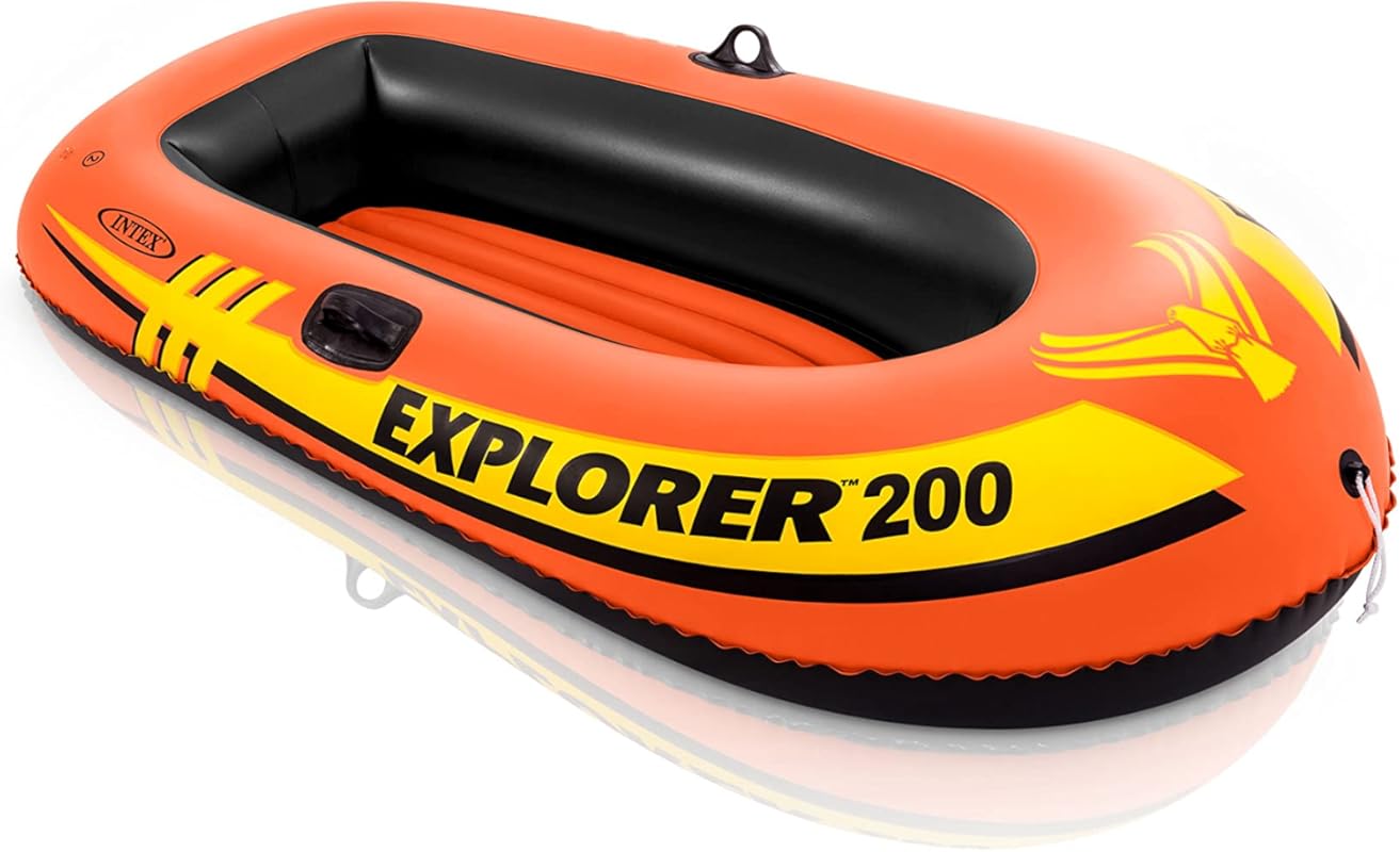 INTEX Explorer Inflatable Boat with Dual Air Chambers, Welded Oar Lock