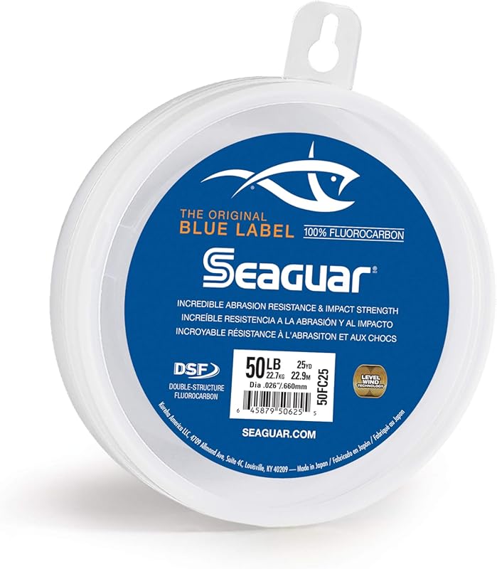Seaguar Blue Label Fluorocarbon Fishing Leader – 100% Clear, Saltwater
