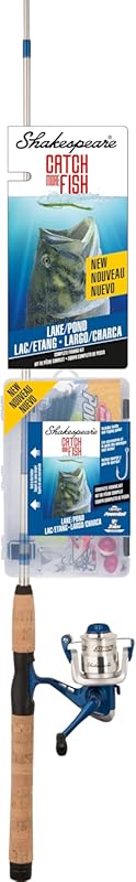Shakespeare Catch More Fish Spinning Reel Rod Combo Kit with Essential