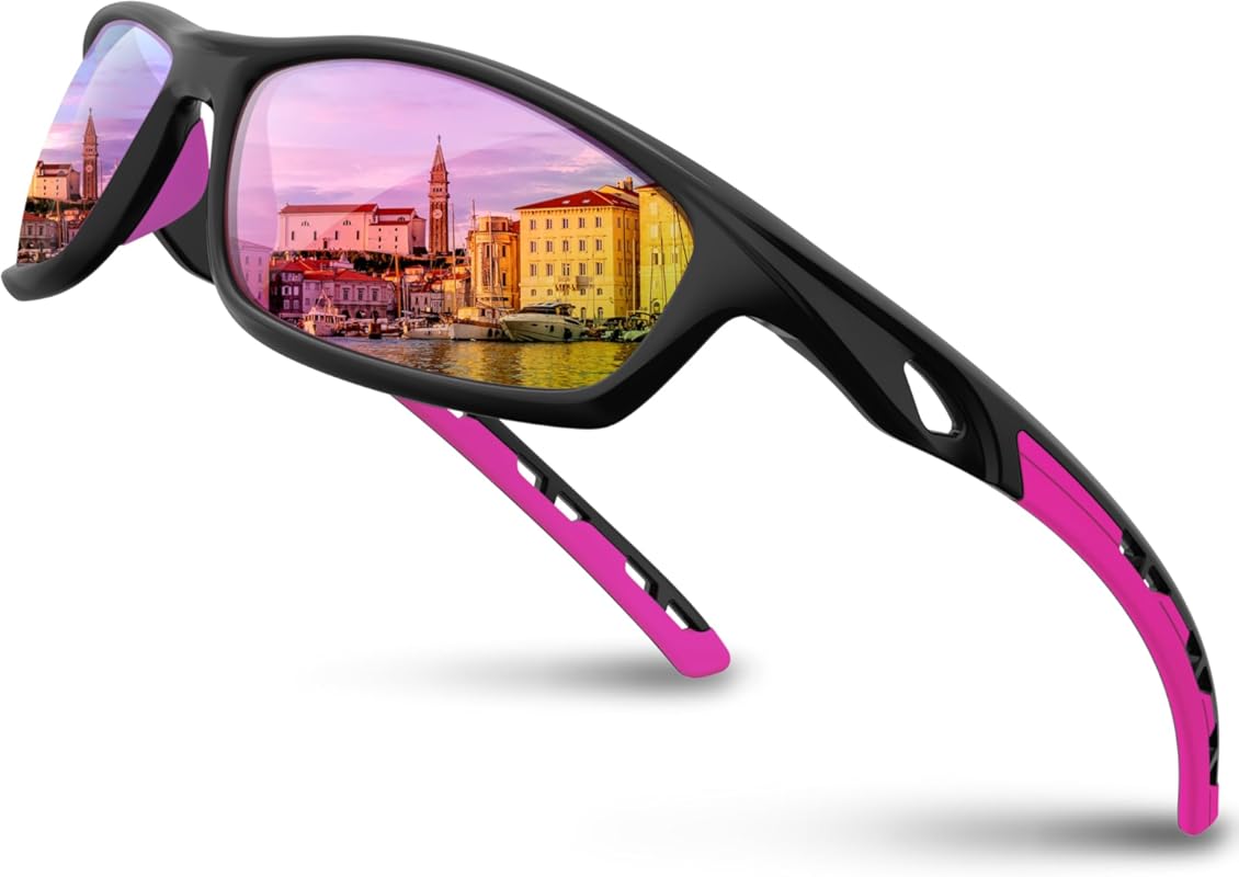 RIVBOS Polarized Sports Sunglasses for Men & Women, UV Protection for 