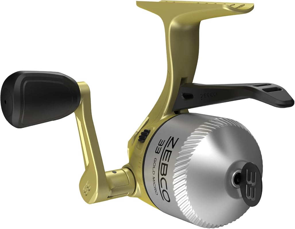 Zebco 33 Gold Spincast Reel with All-Metal Gears & Pre-Spooled Cajun L