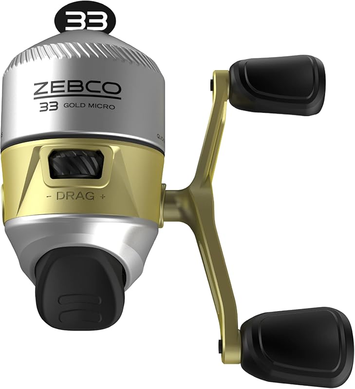 Zebco 33 Gold Spincast Fishing Reel with Changeable Retrieve & All-Met