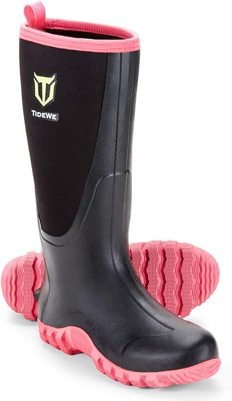 Tidewe Steel Shank Waterproof Rain Boots - 6mm Neoprene Hunting Boots 