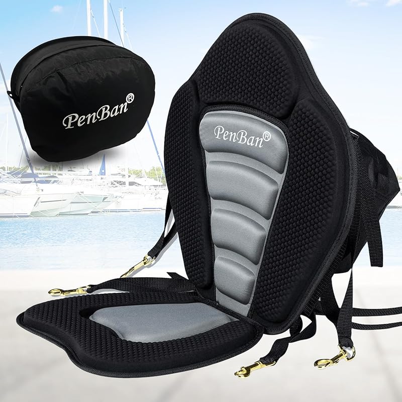 Universal Deluxe Kayak Seat Cushion with Storage Bag – Padded SUP, Can