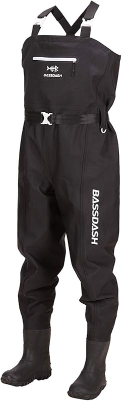 BASSDASH 3D Ultra High Strength Nylon PVC Chest Wader for Fishing & Hu