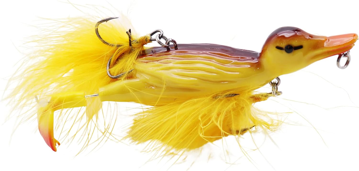 12cm 28g Yellow Duck Topwater Floating Lure – Plopping Splashing Artif