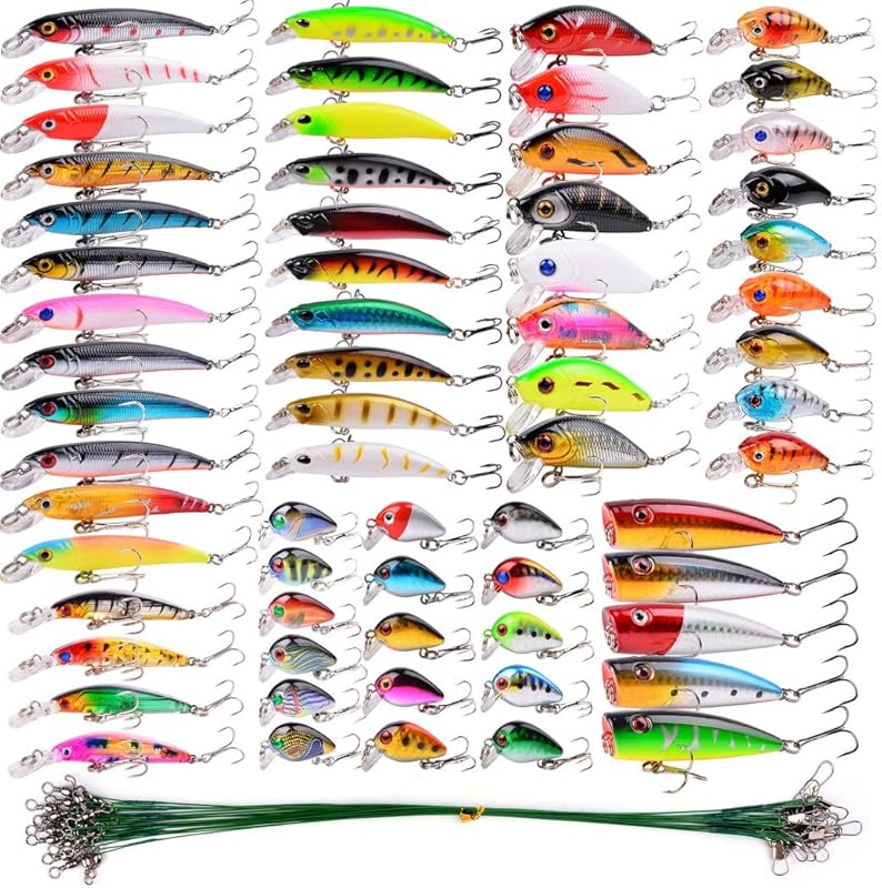 Aorace Fishing Lures Kit with Minnow Popper Crank Baits – Saltwater Fr