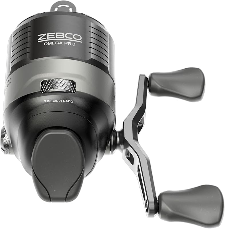Zebco Omega Pro Spincast Reel with Dual Ceramic Pins and Brass Gear