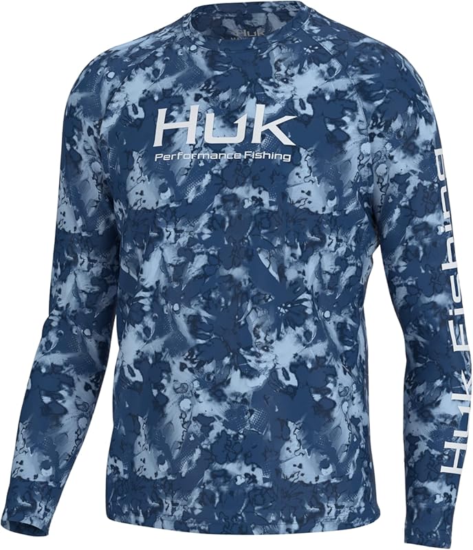 HUK Men's Vented UPF 30+ Long Sleeve Fishing Shirt, Lightweight Perfor