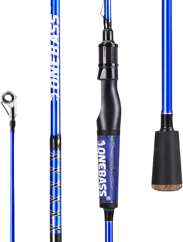 One Bass IM7 Graphite 2-Piece Spinning Casting Rod Super Polymer Handl